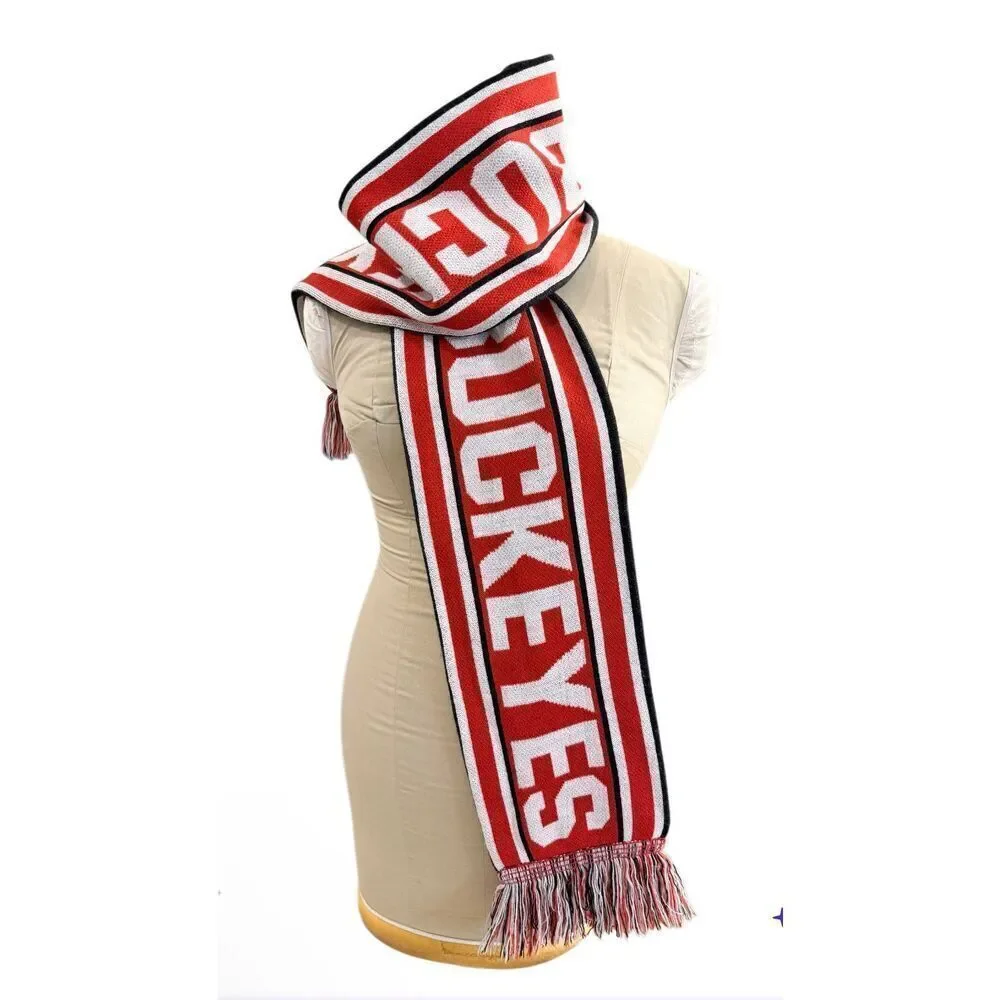 Ohio State Buckeyes Knit Scarf Reversible Battle Cry Unisex